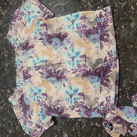 Agora Boatneck Chiffon Flowy Blouse - Picture 8 of 12